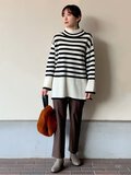 裏起毛スリムテーパードパンツ