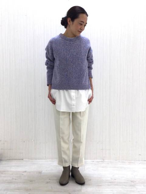 サイドスリットテーパードパンツ