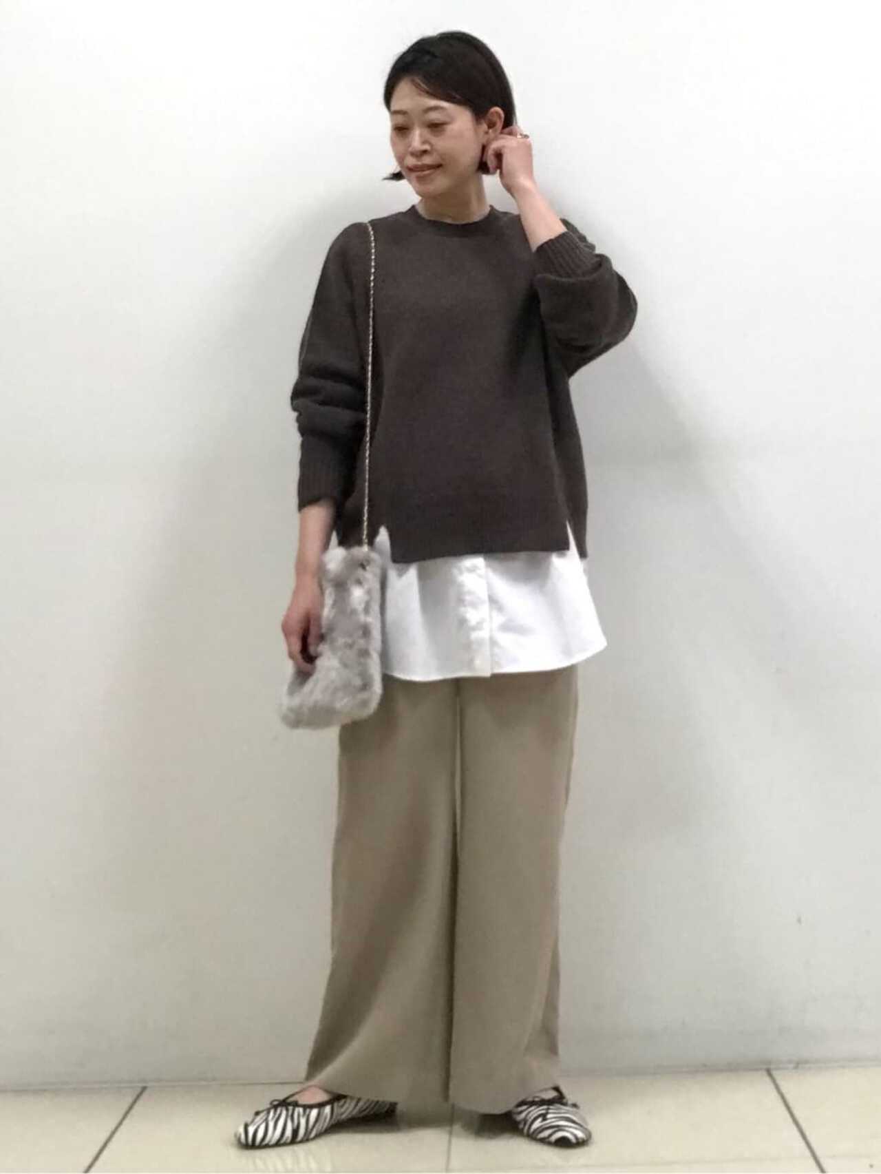 ゼブラ柄フラットシューズ