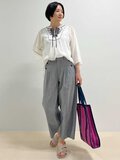 コットンシャーリング刺繍ブラウス
