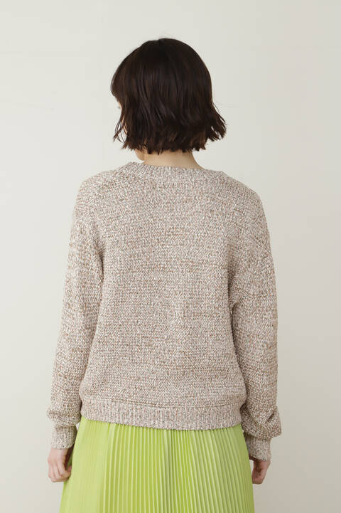 Human Woman Mixカラーニットカーディガン ヒューマンウーマン