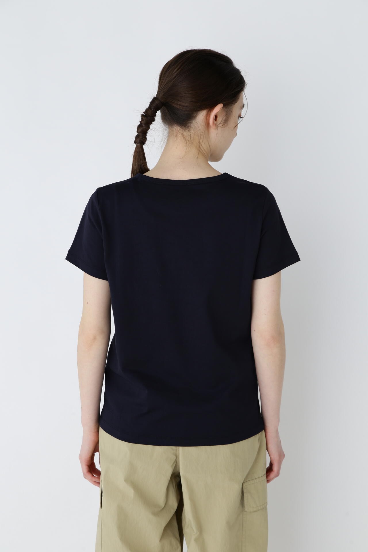 WISH SS / TEE. 黒(L) COTTON製品染めのTシャツ