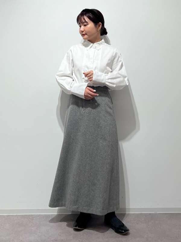 ヘリンボーンツィードスカート（0773220101） | HUMAN WOMAN
