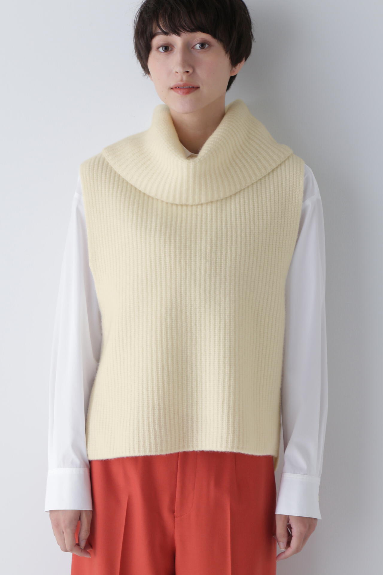 OUTERSUNSET  [2022SS] 片畦knit vest 新品ベージュ