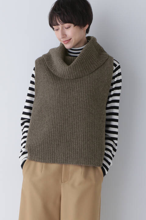 OUTERSUNSET  [2022SS] 片畦knit vest 新品ベージュ