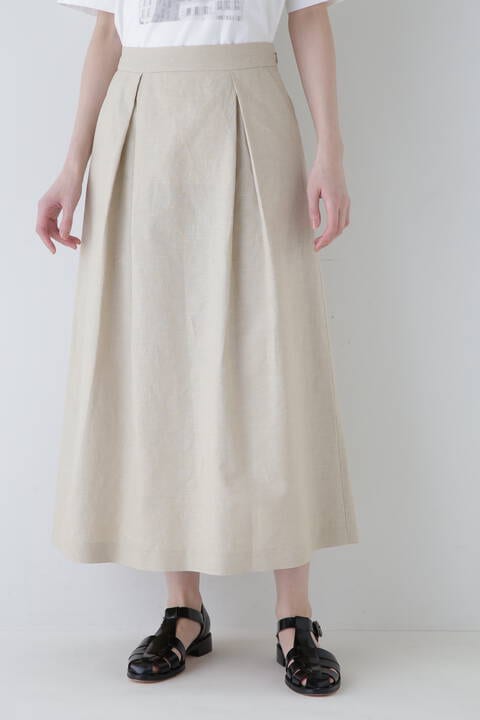 綿麻シャンブレースカート