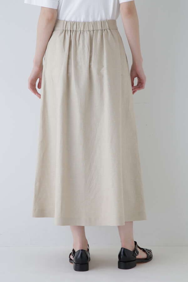 綿麻シャンブレースカート