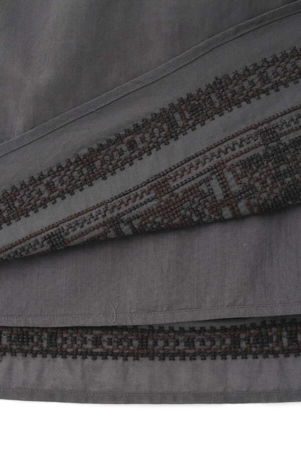 【先行予約 7月上旬-下旬 入荷予定】インド刺繍コットンボイルスカート
