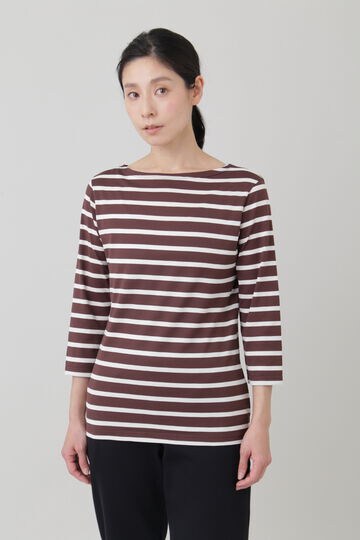 SUNSPEL / WOMEN'S Q82 STRIPE 3/4 SLEEVE BOAT www.greenhub.co.id