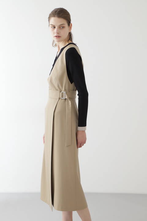 ワンショルダーラップワンピース Tokyostyle