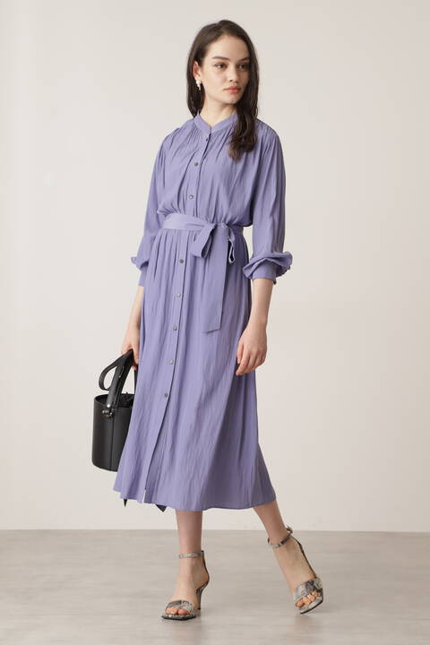 レザーベルト付きシャツワンピース Tokyostyle