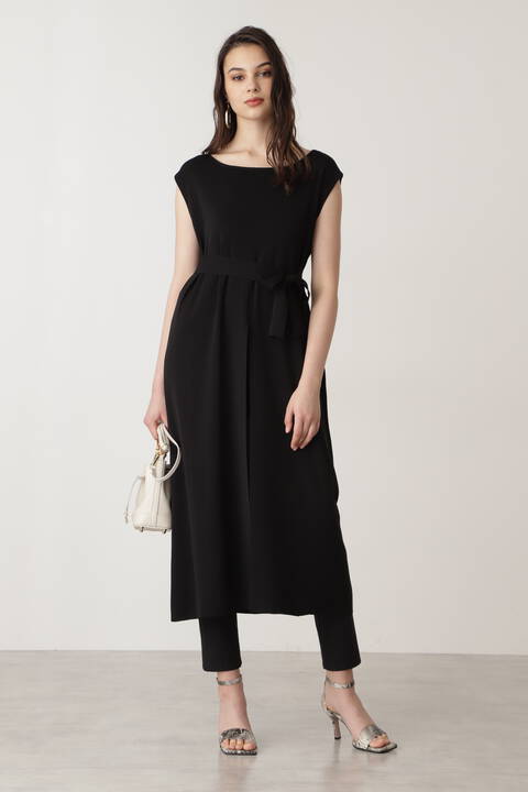 フロントスリットロングニットワンピース Tokyostyle