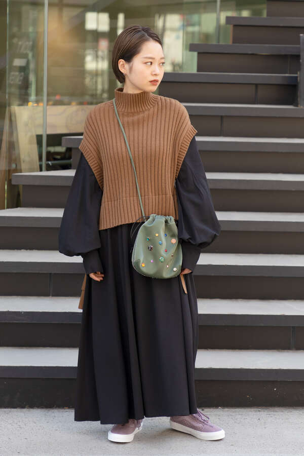 Rose Bud ニットベスト付きワンピース ブラック グレー ホワイト 公式通販 レディースファッションのrose Bud Online Store