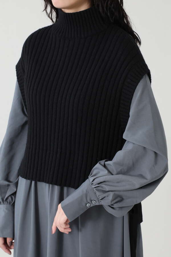 Rose Bud ニットベスト付きワンピース ブラック グレー ホワイト 公式通販 レディースファッションのrose Bud Online Store