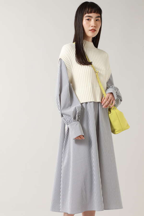 Rose Bud ニットドッキングワンピース ホワイト カーキ 公式通販 レディースファッションのrose Bud Online Store