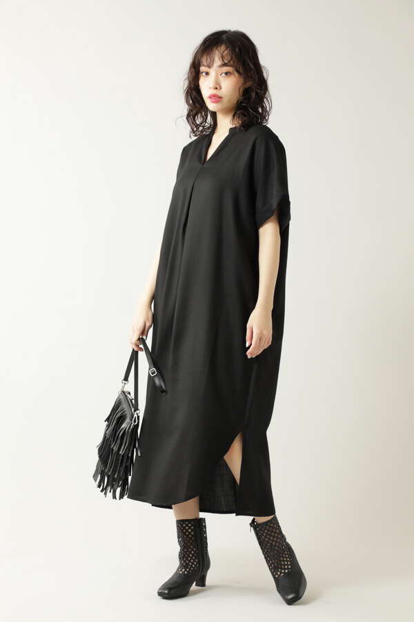 Rose Bud Vネックロングワンピース ブラック ベージュ グリーン オレンジ 公式通販 レディースファッションのrose Bud Online Store