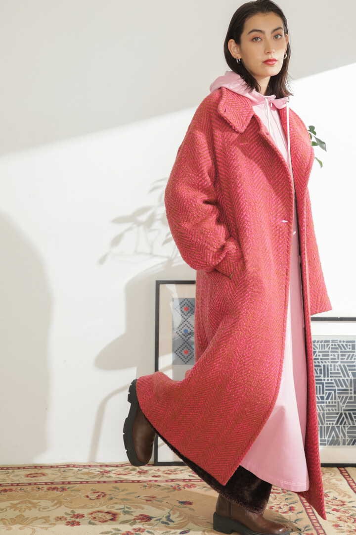 とても豪華で素敵なコートですピンクハウス♡ツイードロングコート定価94,600円