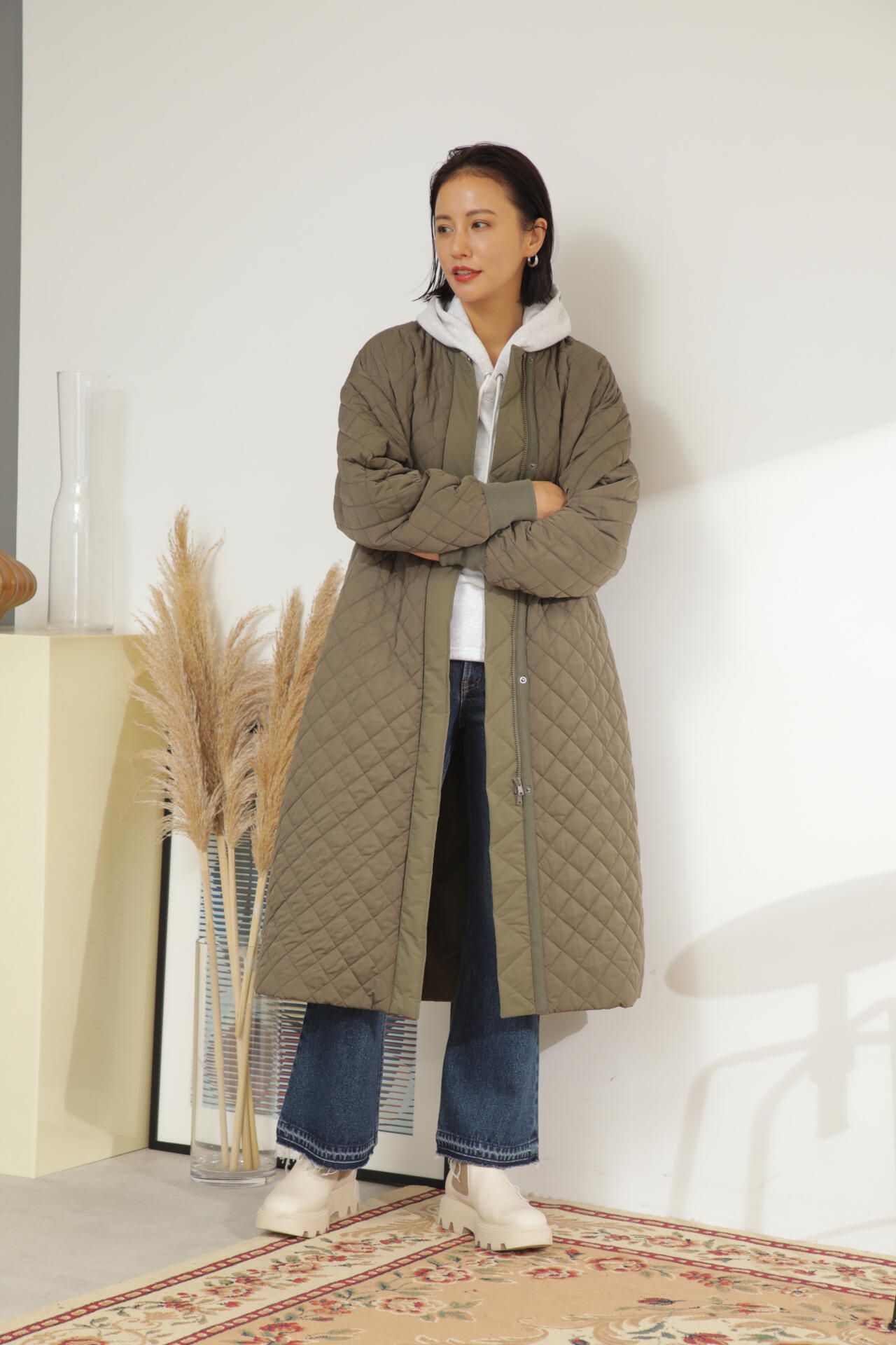 完全限定 Quilted long coat キルティッドロングコート | gcvalues.com