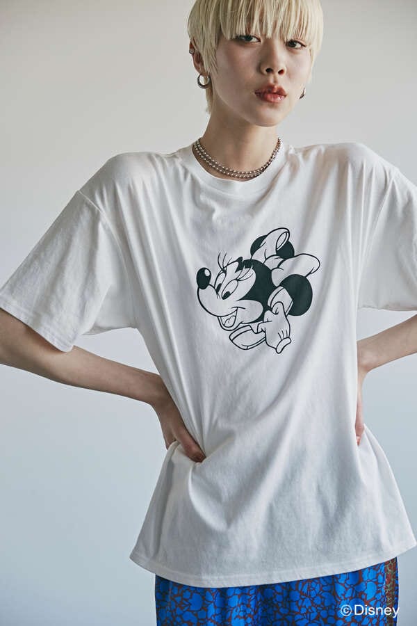 <ROSE BUD限定>ミッキーマウス　ミニーマウス/プリントTシャツ