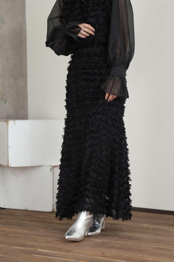 ROSE BUD】カットジャカードスカート (ブラック・ホワイト) 【公式通販】レディースファッションのROSE BUD ONLINE STORE