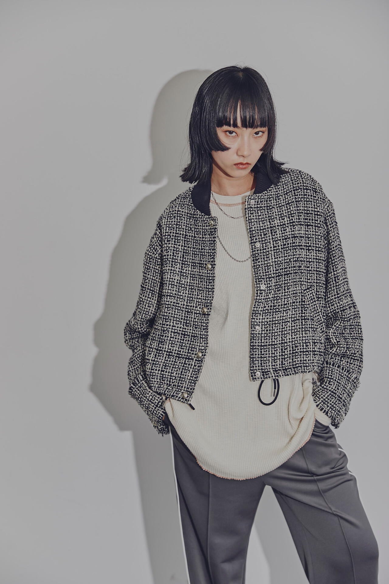 unknown tweed 短丈 ブルゾンOnevintage