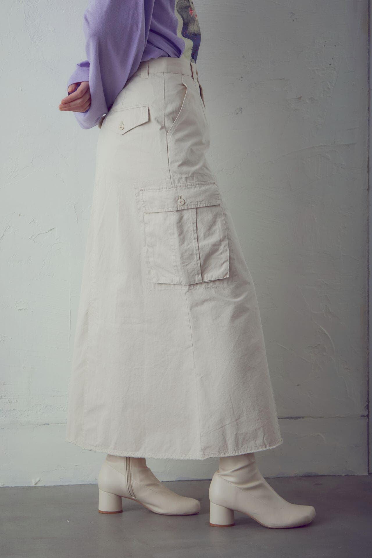 ROSE BUD】カーゴスカート (ホワイト・カーキ) | 【公式通販 