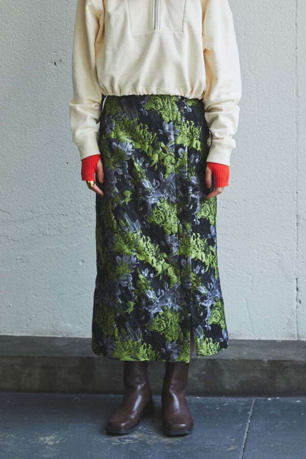 サイズ0【0113-2】MissAdora ローズバッドジャガードスカート