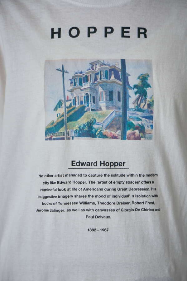 【先行予約 6月中旬-6月下旬入荷予定】Edward Hopper グラフィックTシャツ