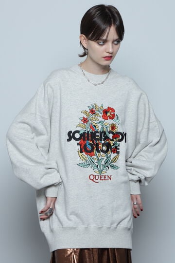 【先行予約 10月下旬-11月上旬入荷予定】QUEEN エンブロイダリービッグスウェット