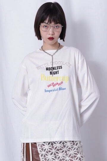 ロゴプリントロングTシャツ