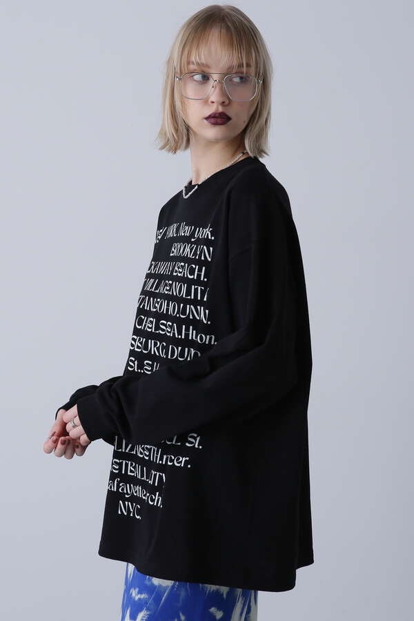 NYC  PRINT  HEAVEY WEIGHT LONG SLEEVE TEE