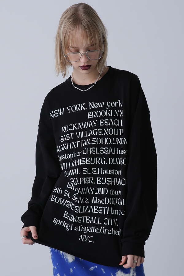 NYC  PRINT  HEAVEY WEIGHT LONG SLEEVE TEE