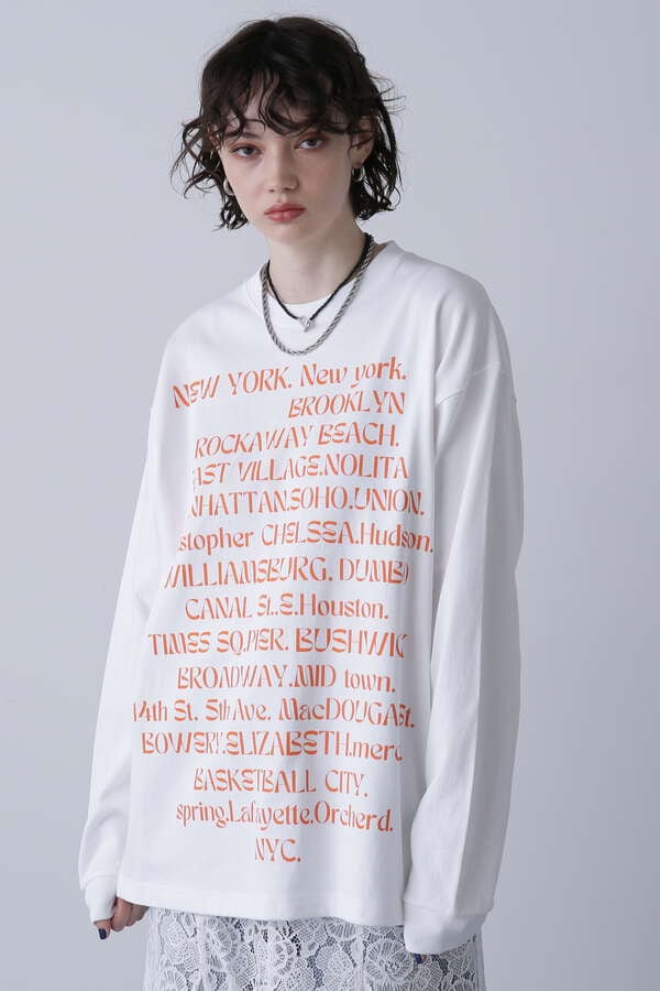 NYC  PRINT  HEAVEY WEIGHT LONG SLEEVE TEE