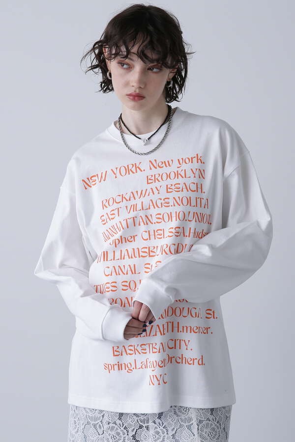 NYC  PRINT  HEAVEY WEIGHT LONG SLEEVE TEE