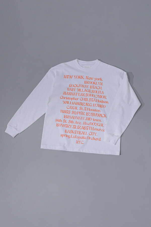 NYC  PRINT  HEAVEY WEIGHT LONG SLEEVE TEE