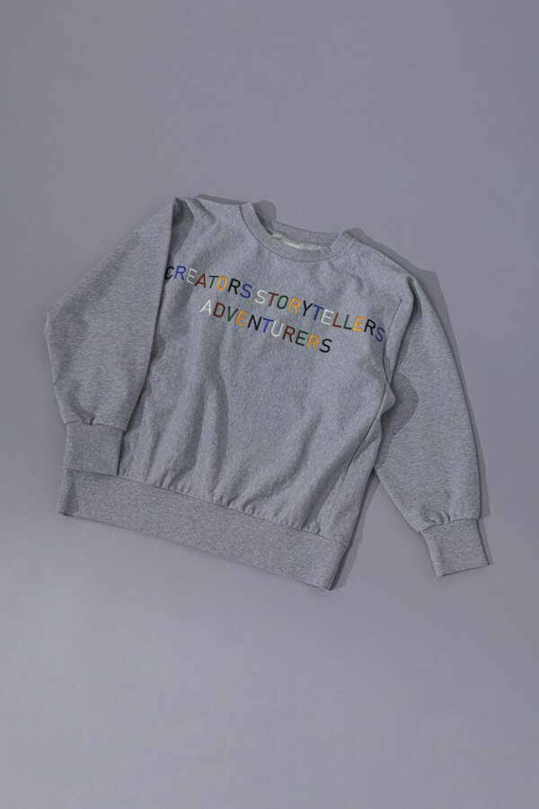 EMBROIDERY CREW NECK SWEAT