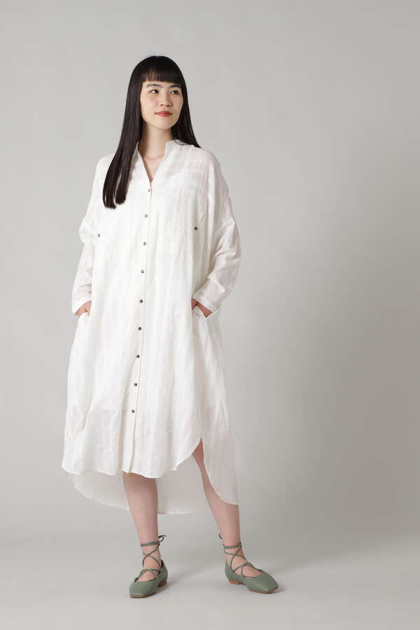 Hlaada For Rose Bud ラメコットンシャツワンピース ホワイト カーキ 公式通販 レディースファッションのrose Bud Online Store