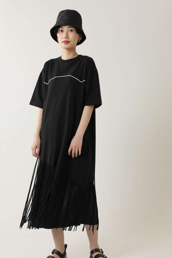 Superthanks フリンジロングワンピース ブラック ホワイト 公式通販 レディースファッションのrose Bud Online Store