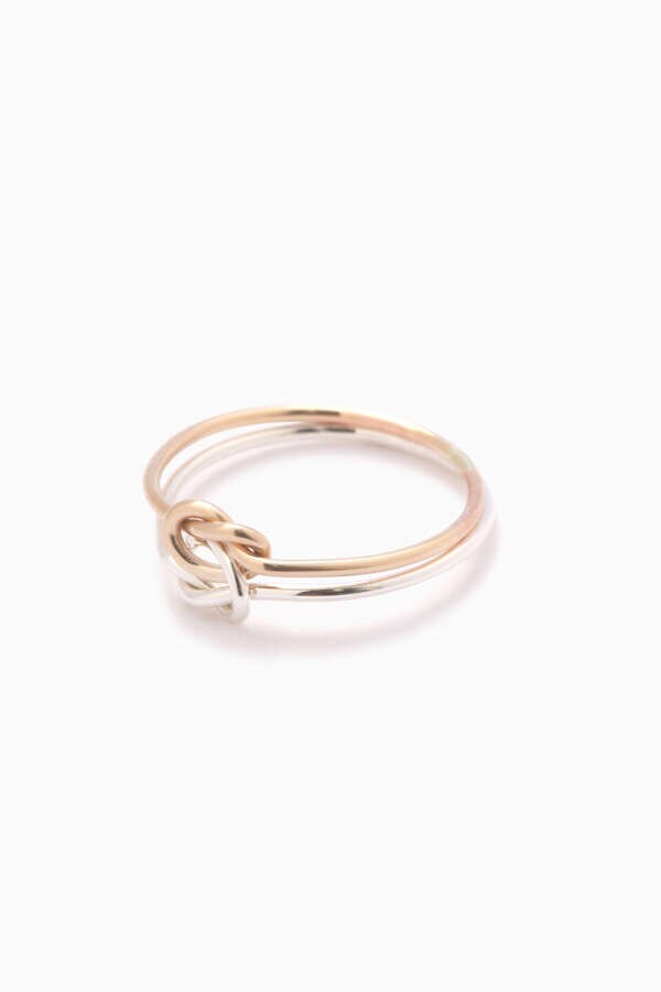 Mark Steel Jewelry ミックスメタルラブノットリング ゴールド 公式通販 レディースファッションのrose Bud Online Store