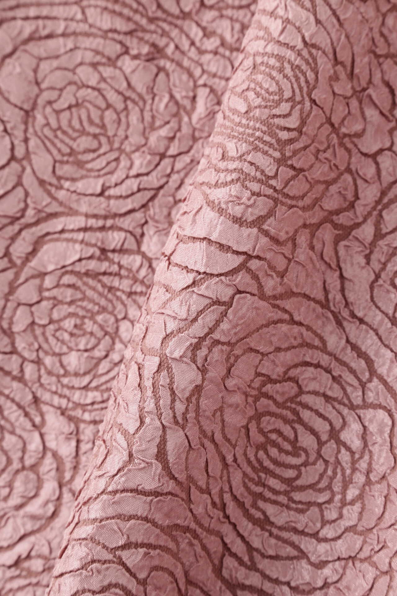 OKIRAKU×ROSE BUD】ジャカードビッグシャツ (ブラック・ピンク