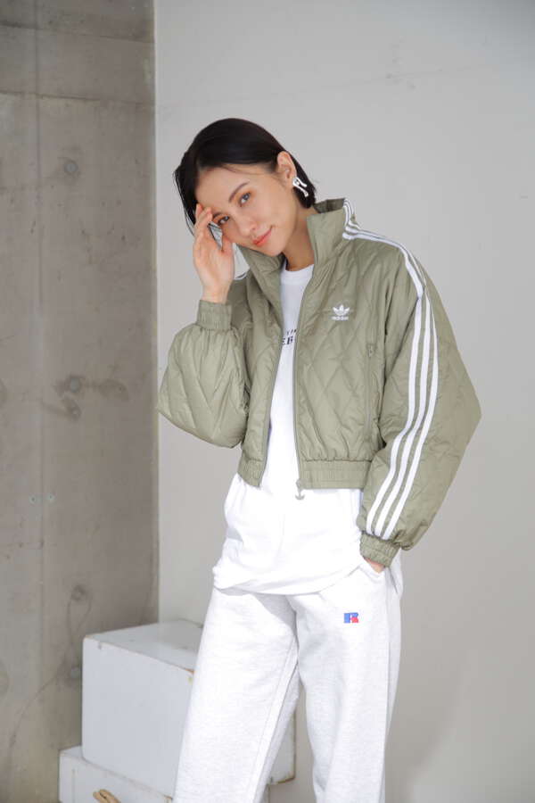 ADIDAS】クラシックスキルトトラックジャケット (カーキ) 【公式通販】レディースファッションのROSE BUD ONLINE STORE