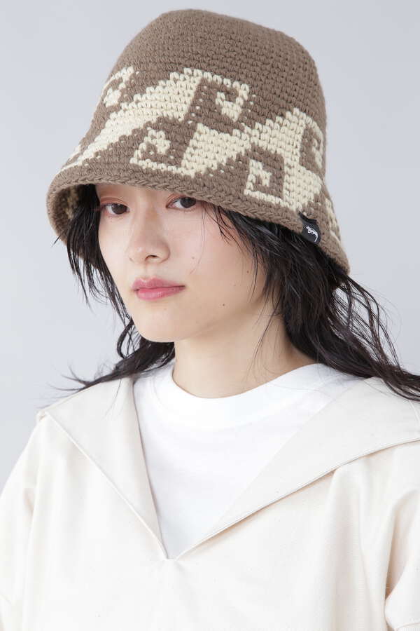 stussy waves knit bucket hat クラッシャーハット | hartwellspremium.com