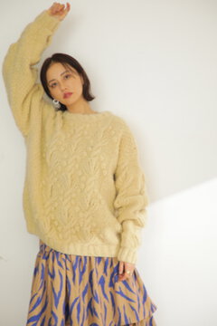ミックス編みニット