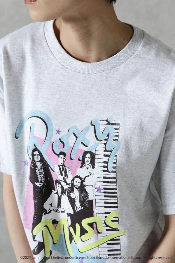 ROXY MUSICロゴプリントTシャツ