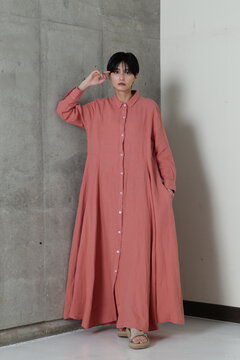 リネンAラインワンピース