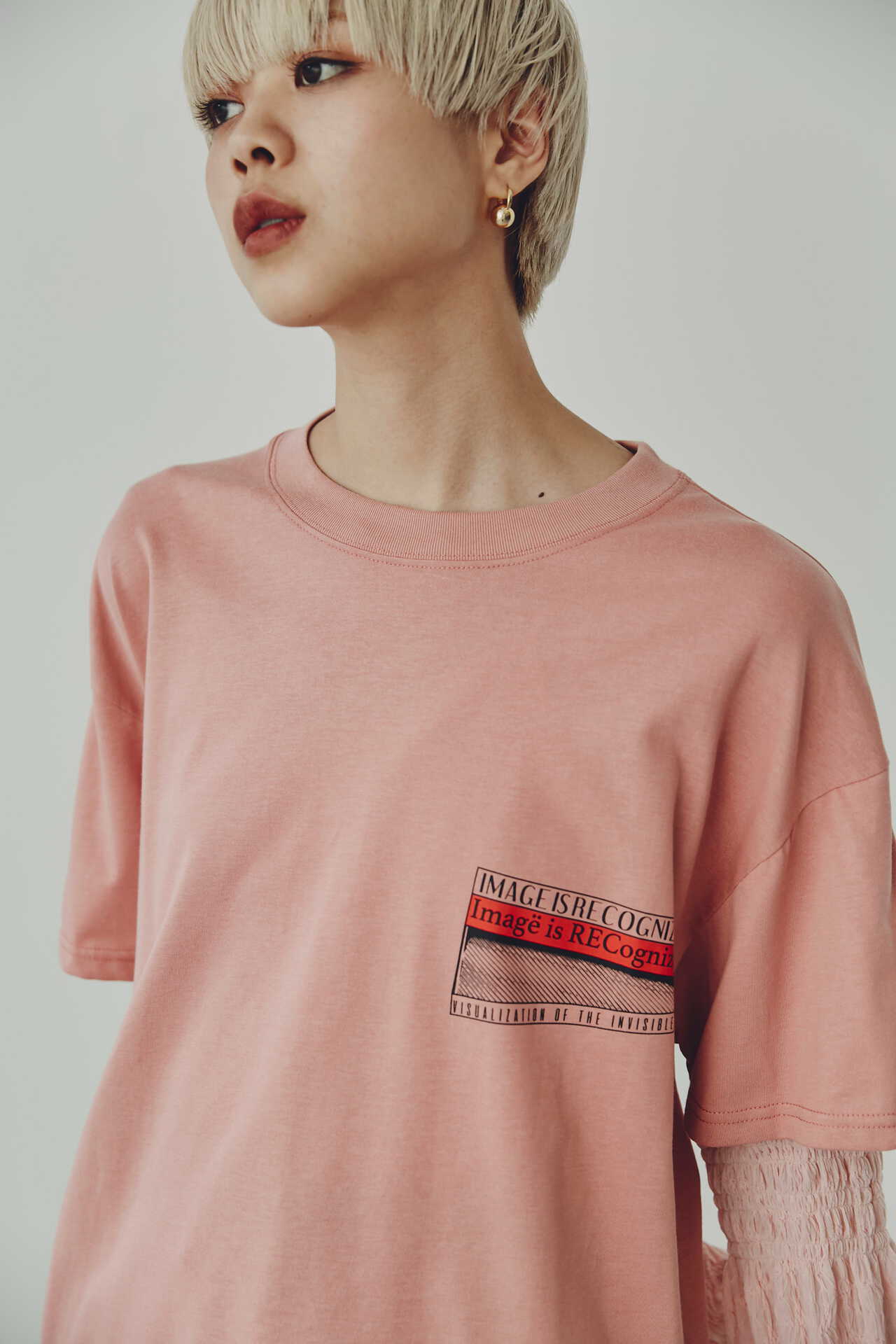 ローズバッド　オキラク　okiraku シアースリーブロンTシャツ　カットソー