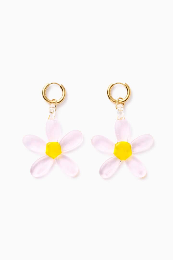 NINFA handmade】フラワーフープピアス (ピンク・グリーン) | 【公式通販】レディースファッションのROSE BUD ONLINE  STORE