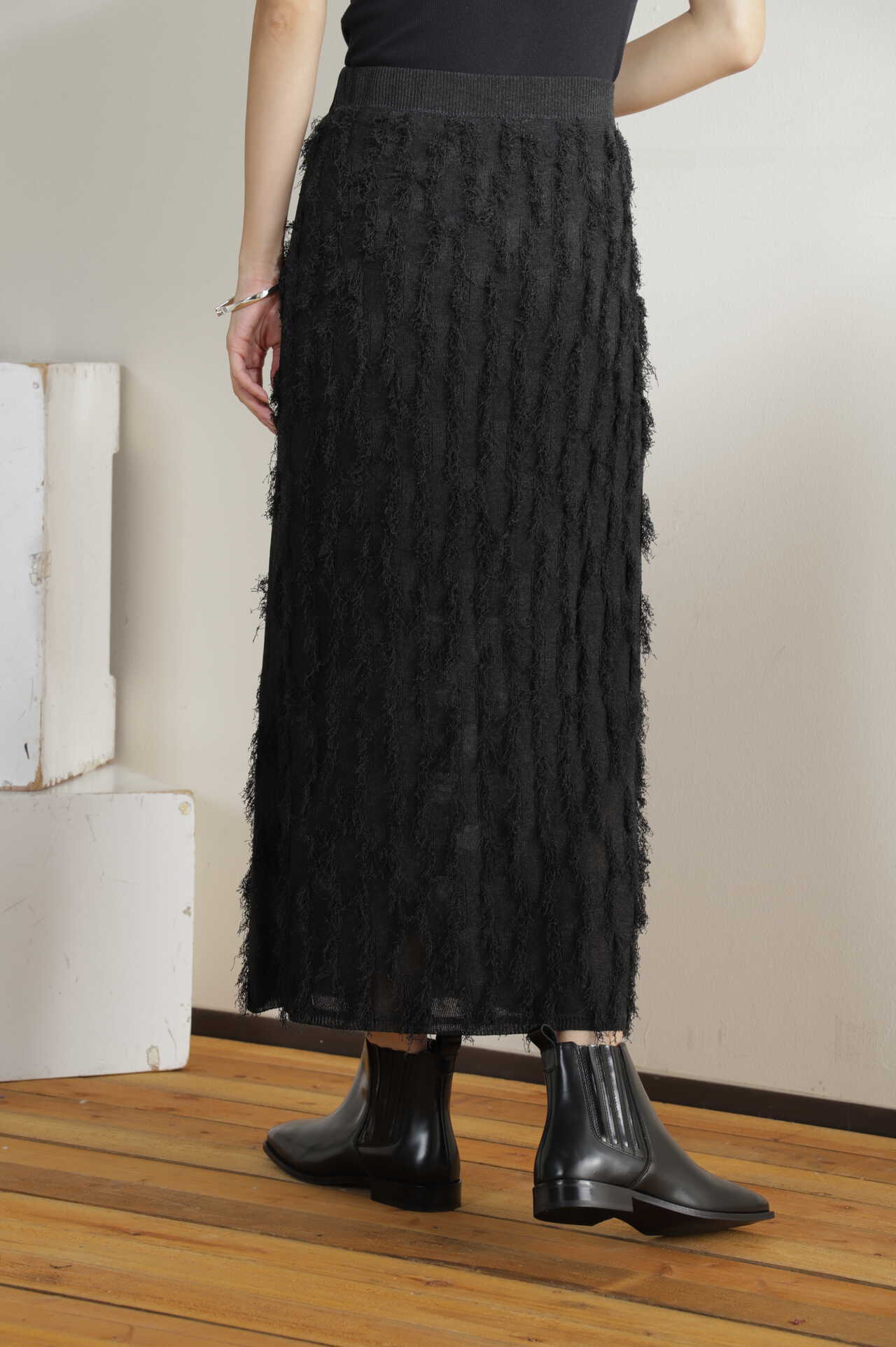 Fringe Midi Skirt フリンジスカート - ロングスカート