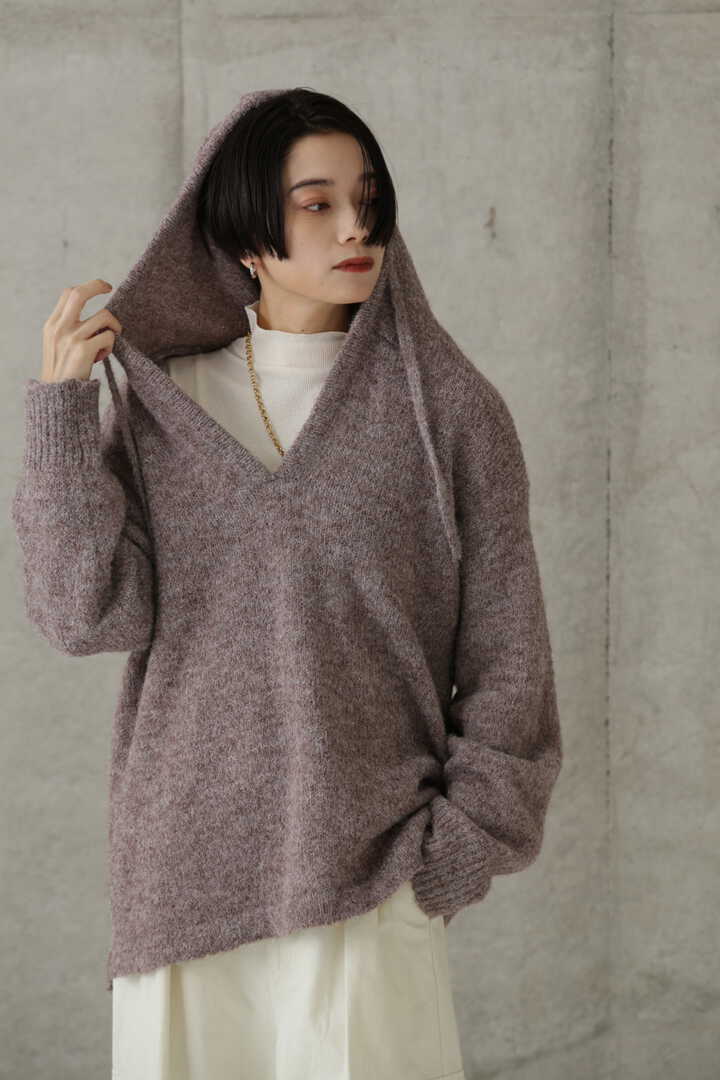 reddish brown ニットプルオーバー ファッション