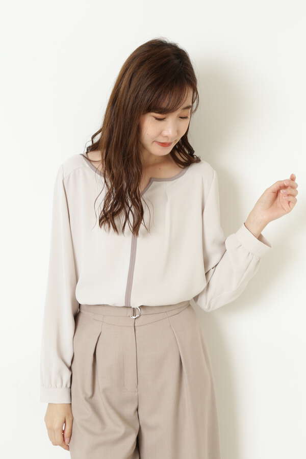 バイカラーブラウス トップス サンエービーディーオンラインストア Sanei Online Store